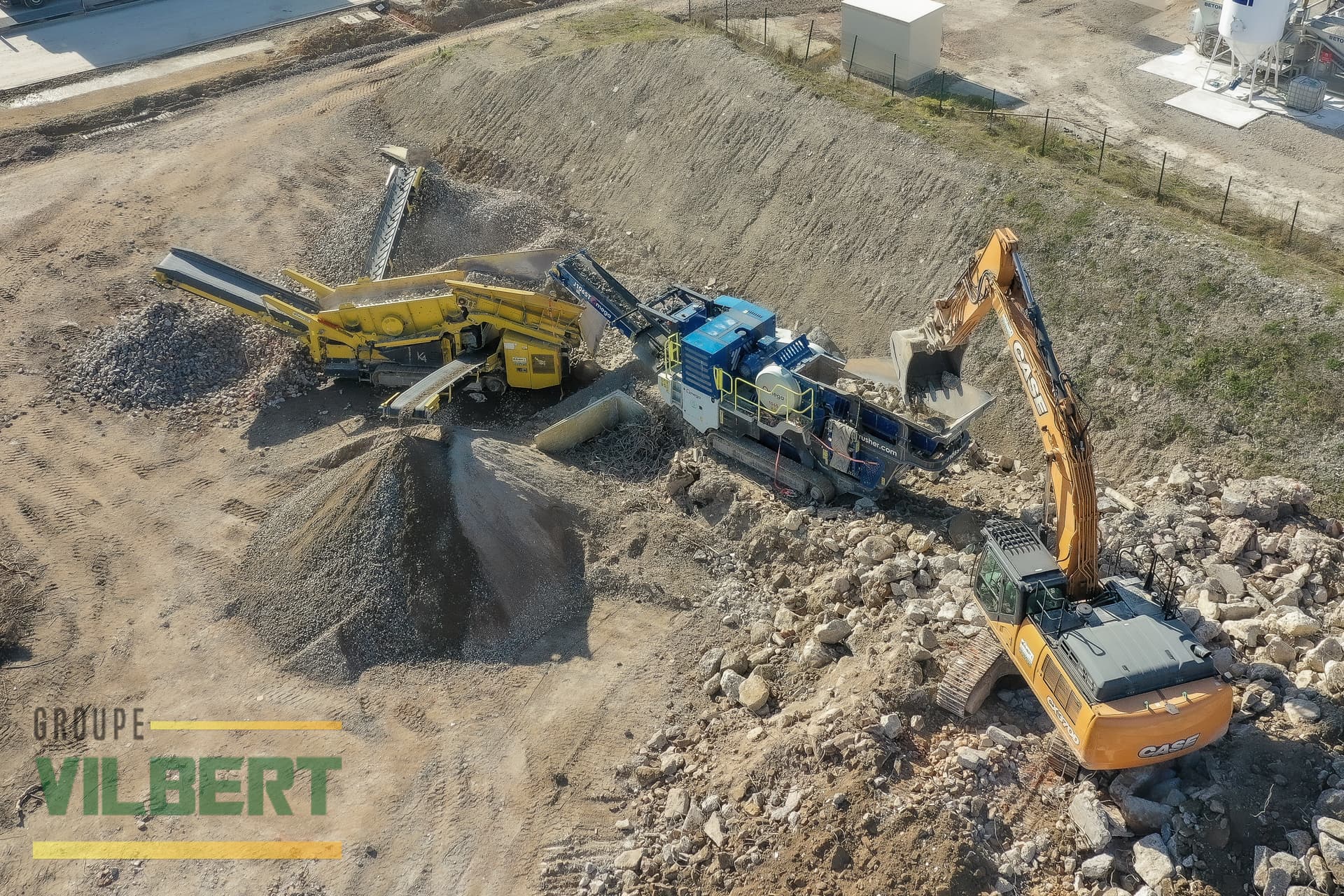 Vue aérienne chantier